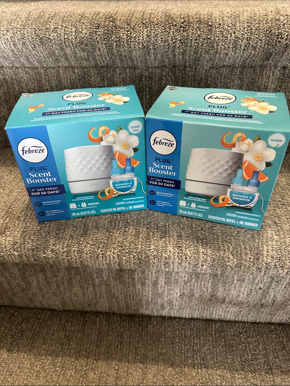 Lot of two Febreze Plug Scent Booster starter kit